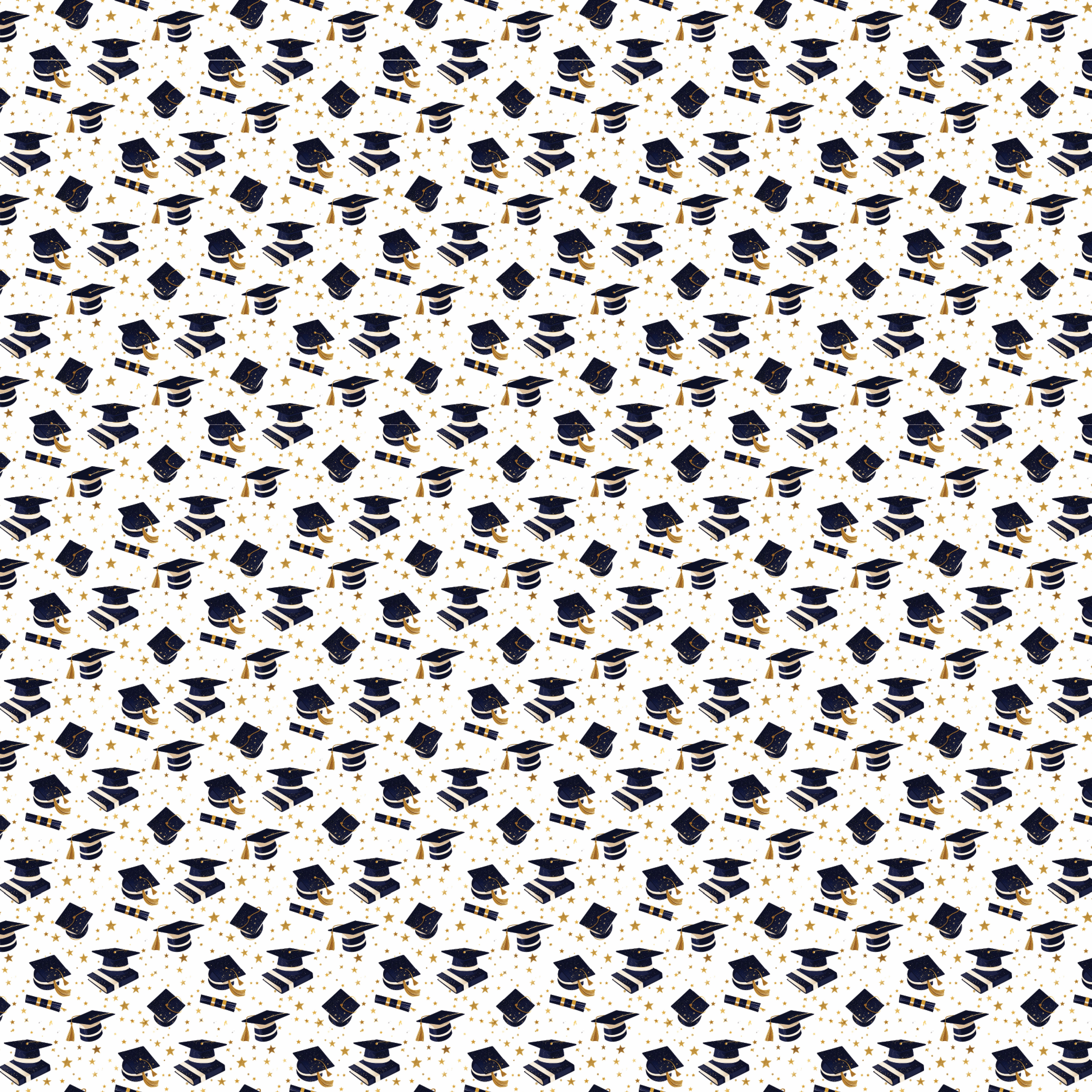 P1176 | Graduation Caps & Confetti Pattern Acrylic Sheets - CMB Pattern Acrylic